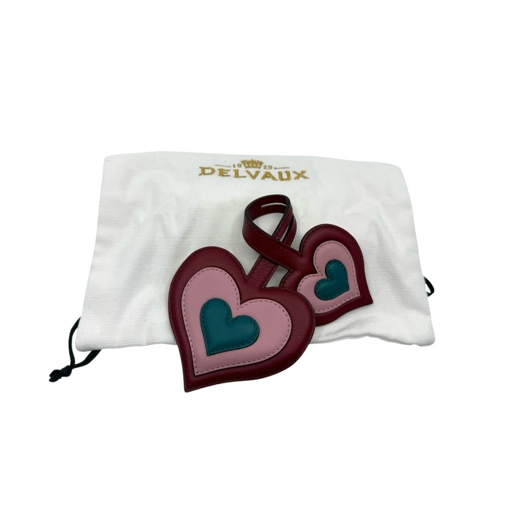 *SOLD* New Delvaux Heart Bag Charm, Leather, With Dust Bag & Box